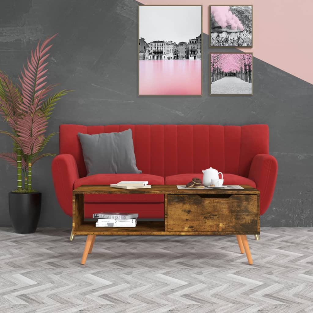 vidaXL Couchtisch Weiß 100x49,5x43 cm Holzwerkstoff