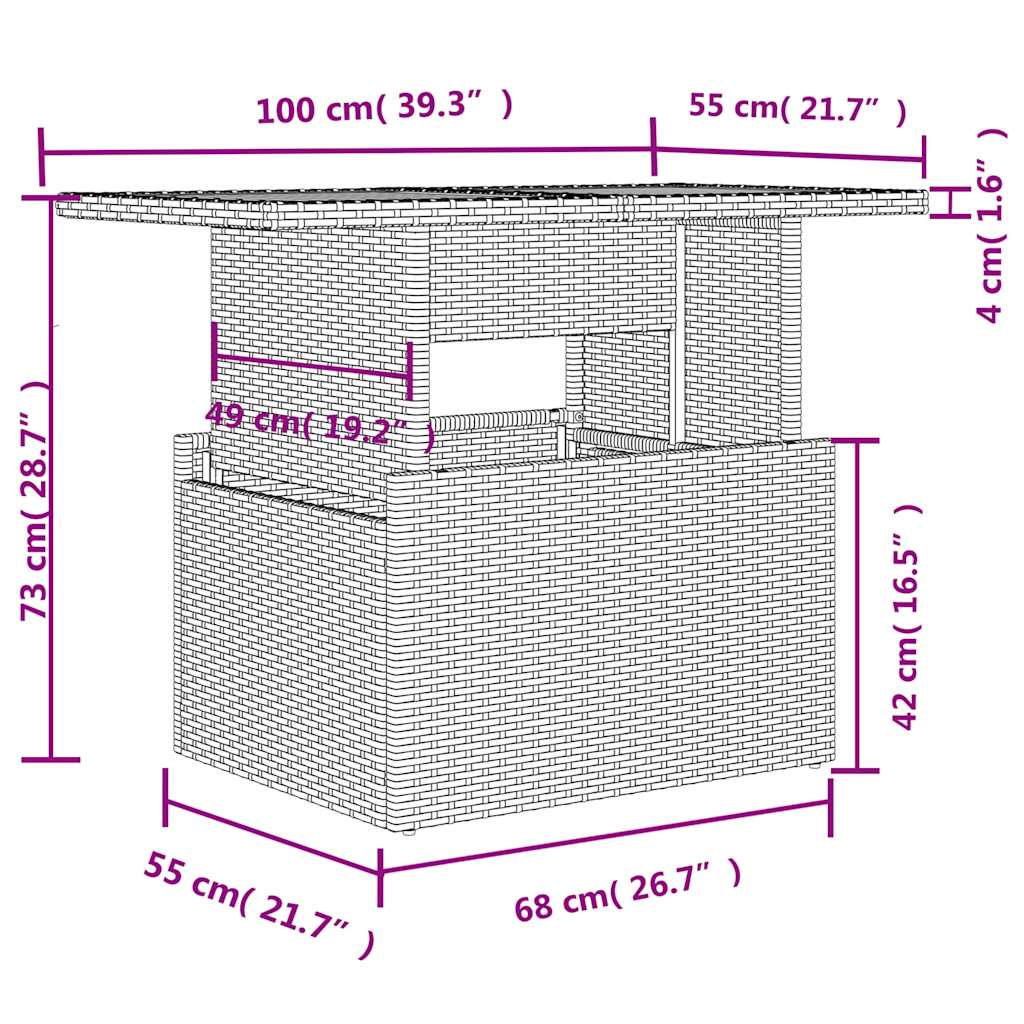 5-teiliges Gartensofa-Set mit Kissen, schwarzes Polyrattan