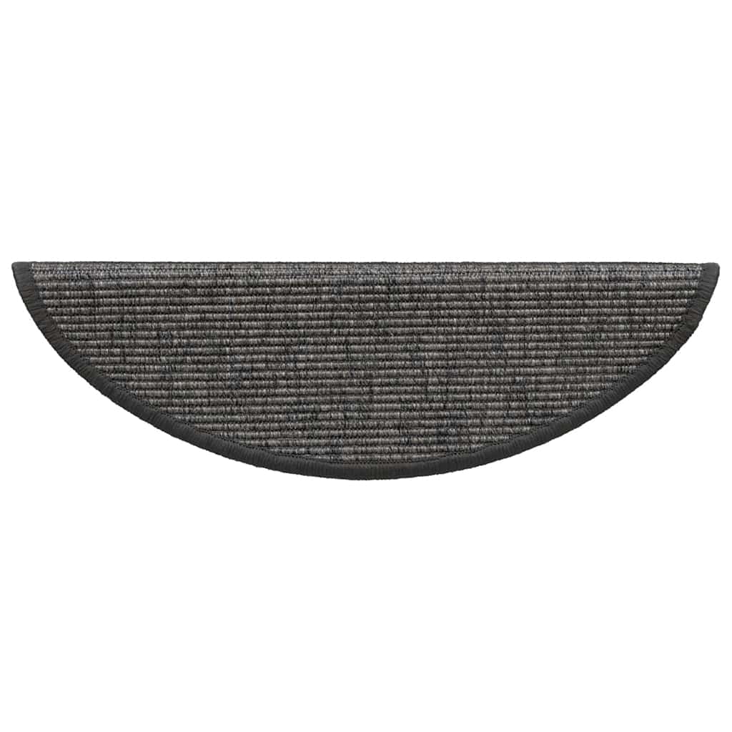 vidaXL Stufenmatten 15 Stk. 56x17x3 cm Beige und Grau Halbrund