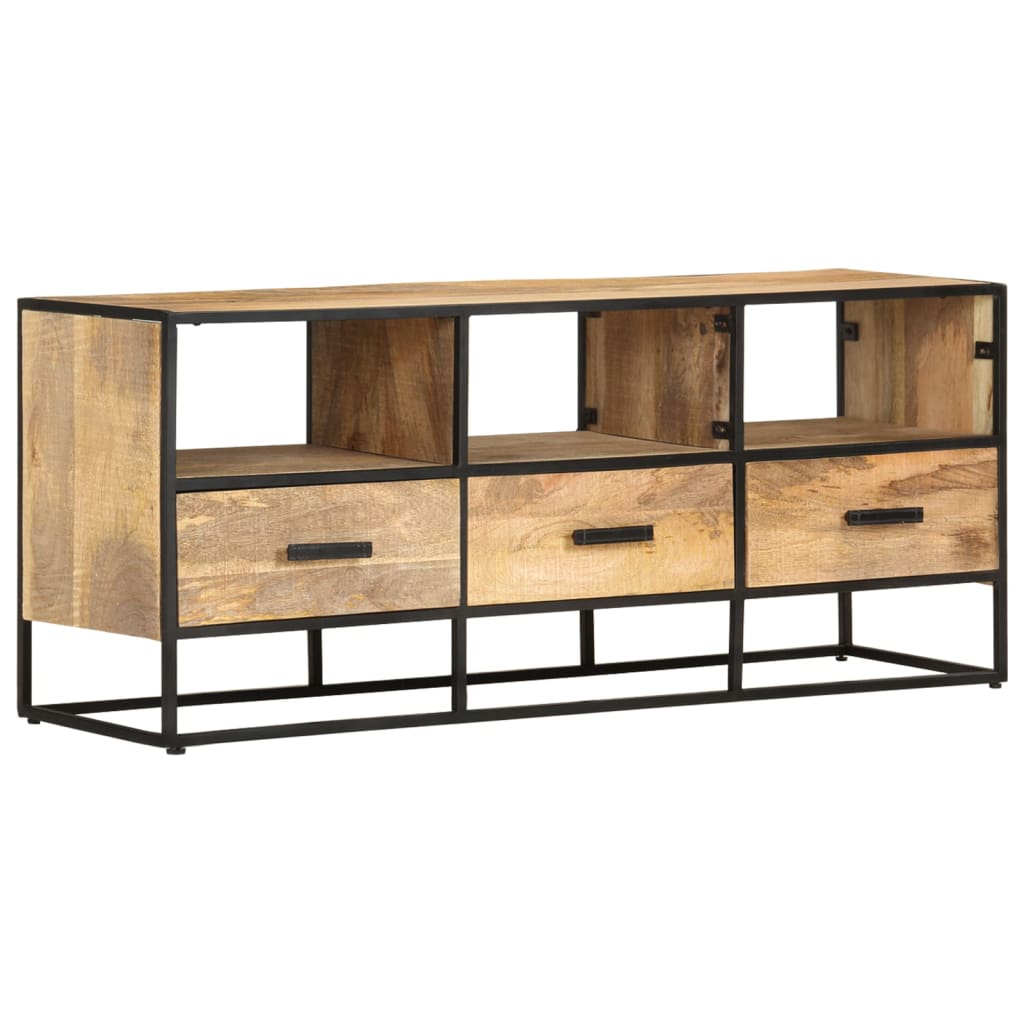 vidaXL TV-Schrank 110x30x45 cm Raues Mangoholz