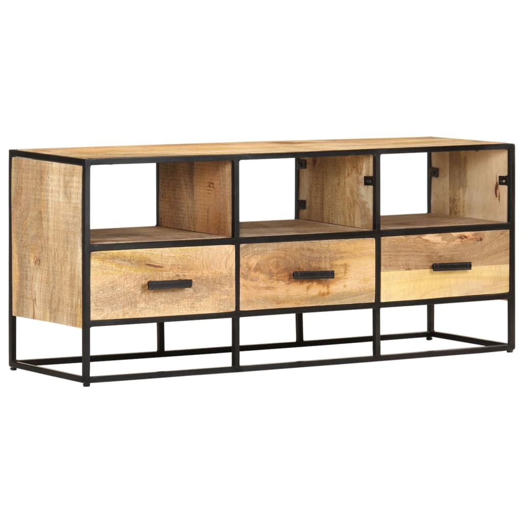 vidaXL TV-Schrank 110x30x45 cm Raues Mangoholz