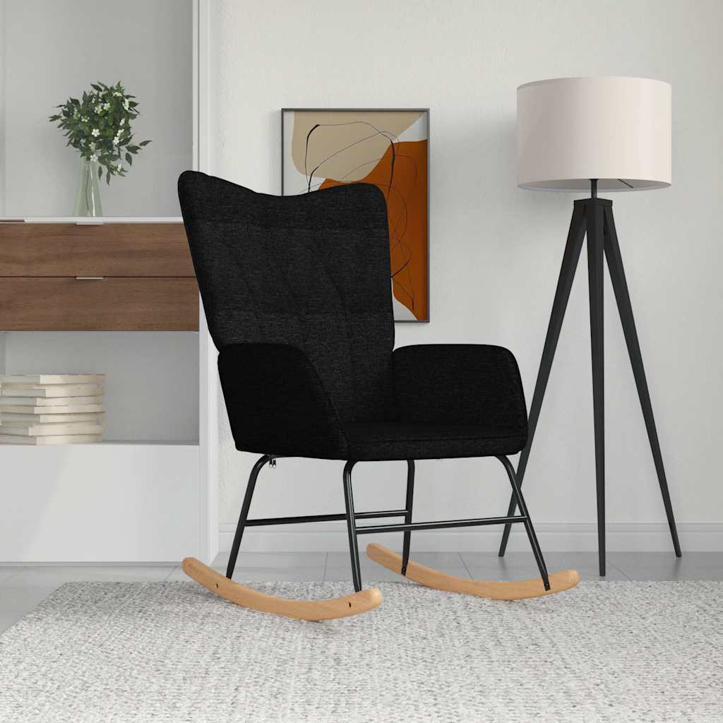 vidaXL Schaukelsessel Hellgrau Stoff