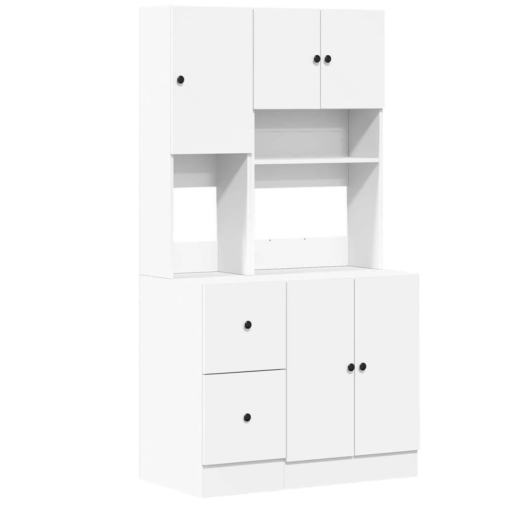 vidaXL Küchenschrank Weiß 95x50x180 cm Holzwerkstoff