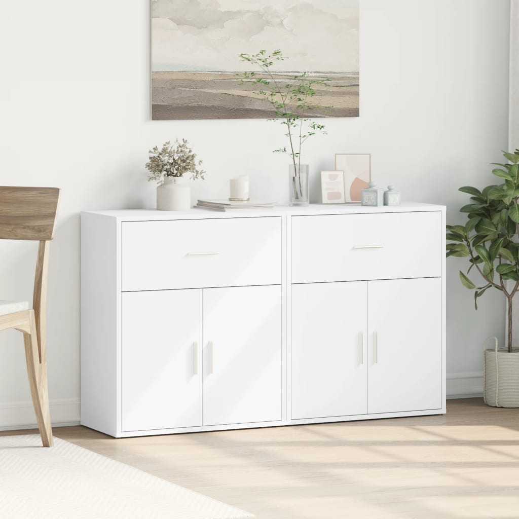 vidaXL Sideboards 2 Stk. Weiß 60x31x70 cm Holzwerkstoff