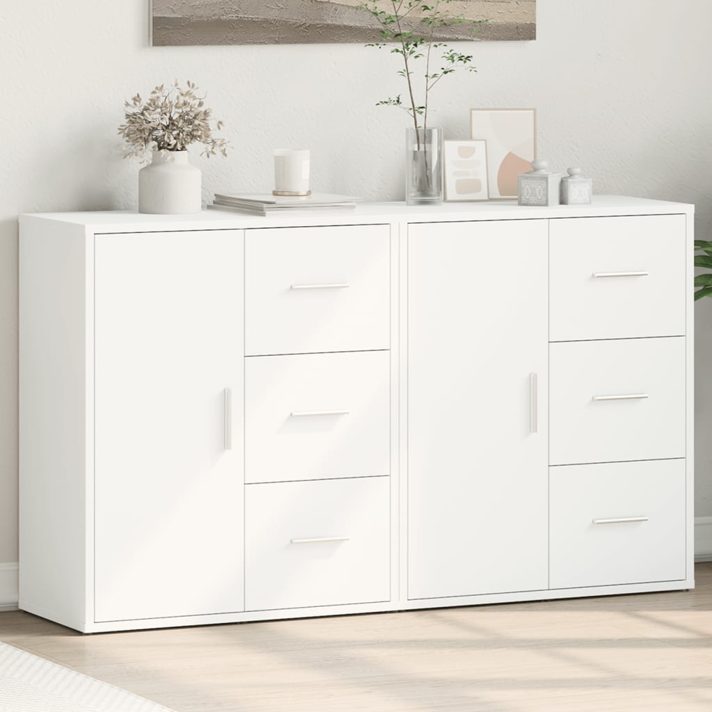 vidaXL Sideboards 2 Stk. Weiß 60x31x70 cm Holzwerkstoff