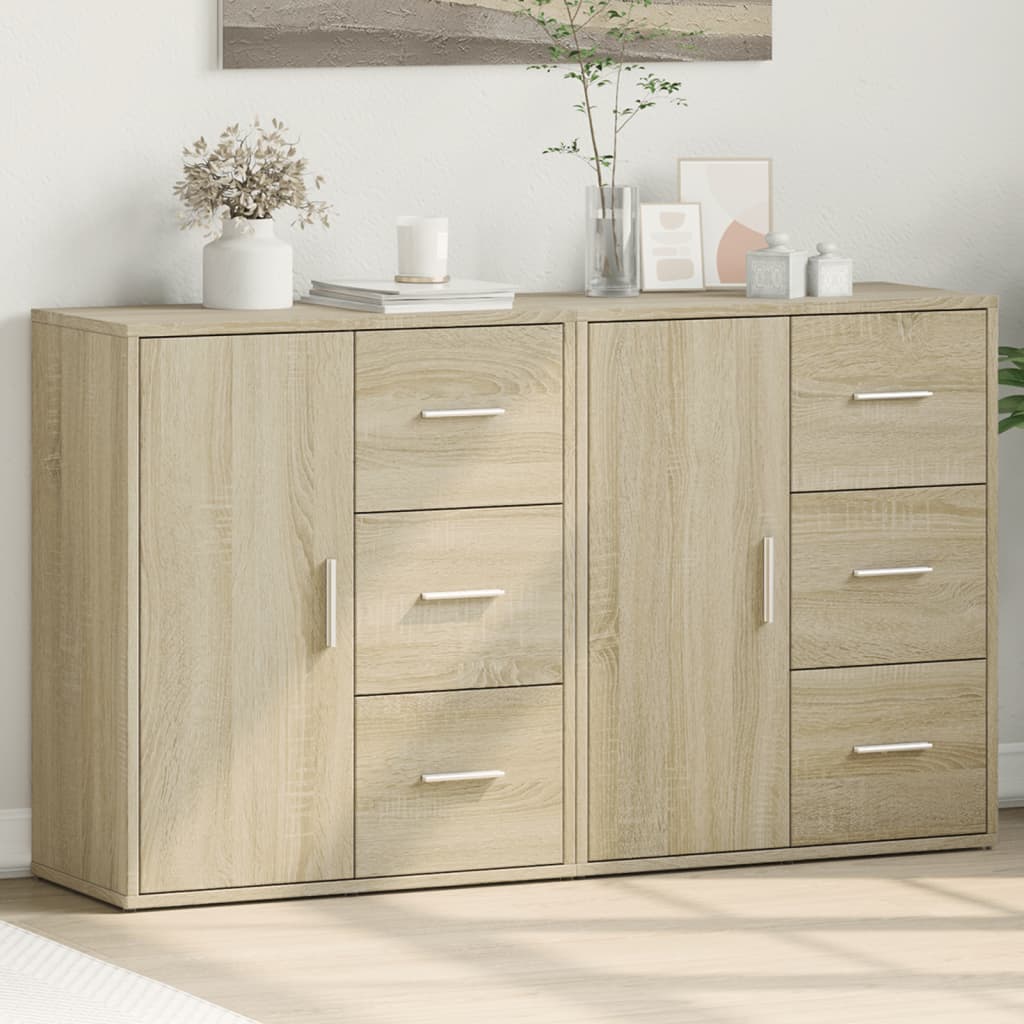 vidaXL Sideboards 2 Stk. Weiß 60x31x70 cm Holzwerkstoff