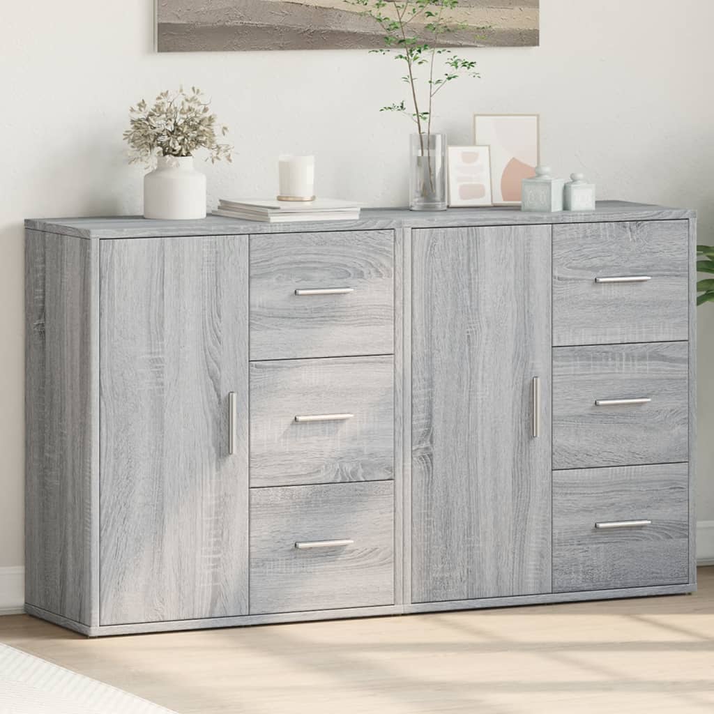 vidaXL Sideboards 2 Stk. Weiß 60x31x70 cm Holzwerkstoff