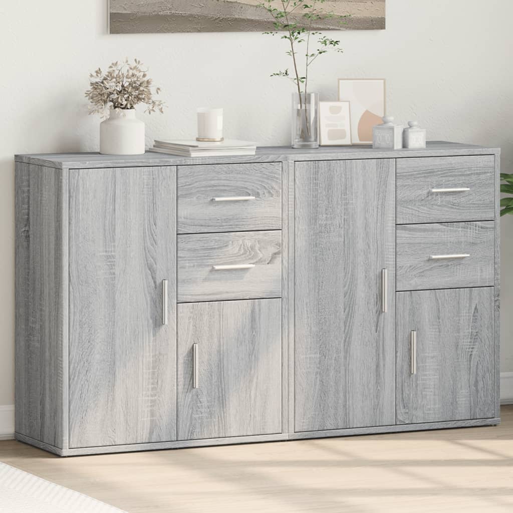vidaXL Sideboards 2 Stk. Weiß 60x31x70 cm Holzwerkstoff