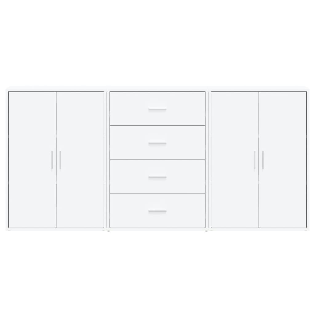 vidaXL Sideboards 3 Stk. Weiß 60x31x84 cm Holzwerkstoff