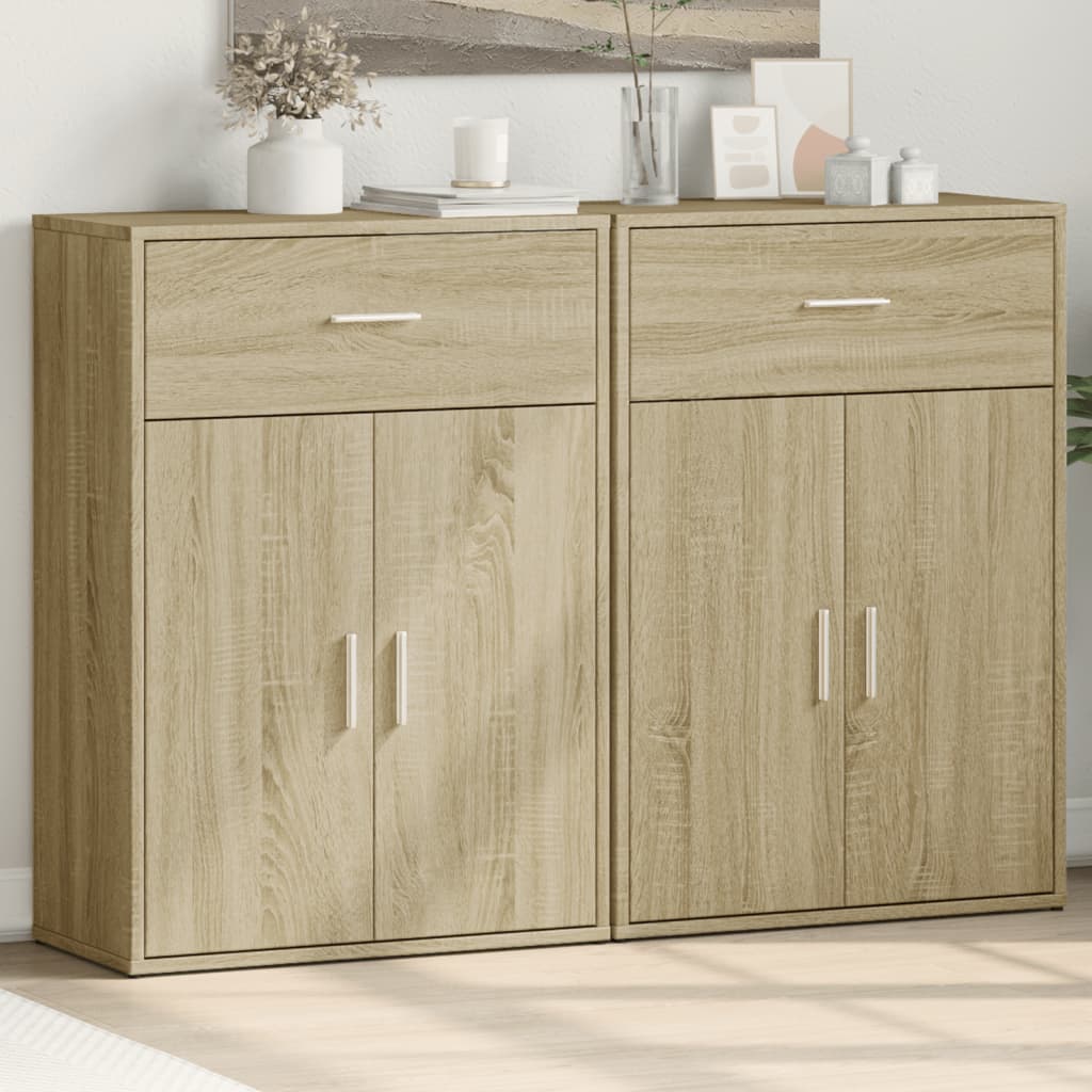 vidaXL Sideboards 2 Stk. Weiß 60x30x84 cm Holzwerkstoff