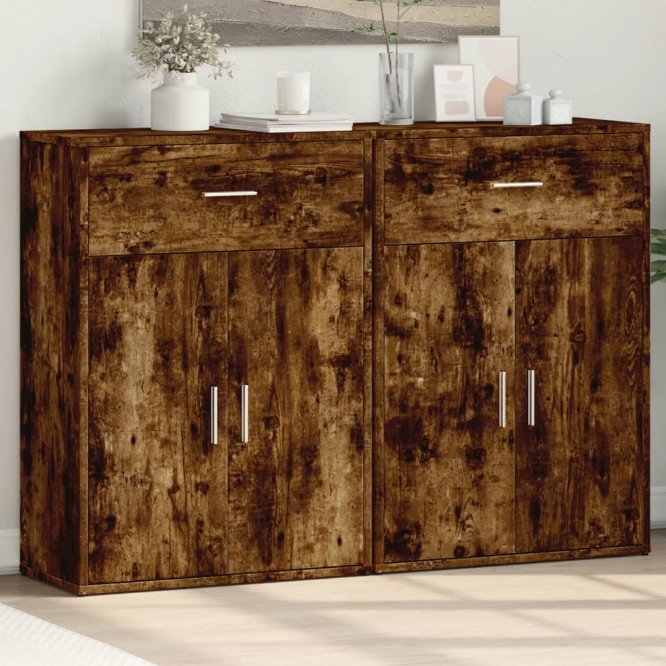 vidaXL Sideboards 2 Stk. Weiß 60x30x84 cm Holzwerkstoff