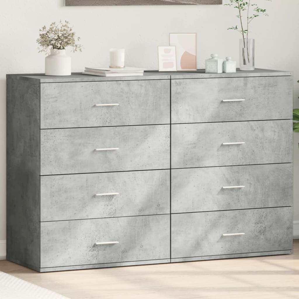 vidaXL Sideboards 2 Stk. Weiß 60x39x80 cm Holzwerkstoff