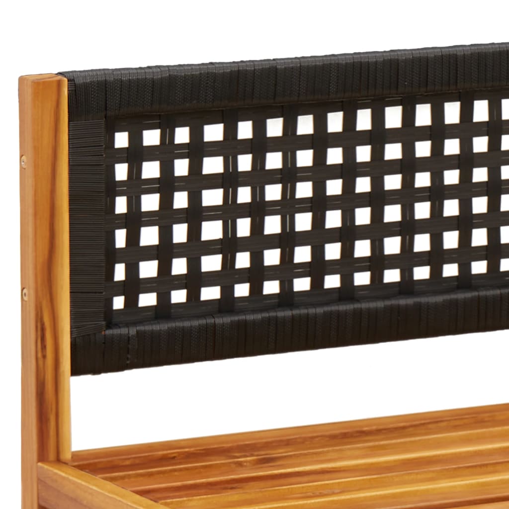 6-tlg. Gartensofa-Set mit Kissen Holz Akazie & Rattan