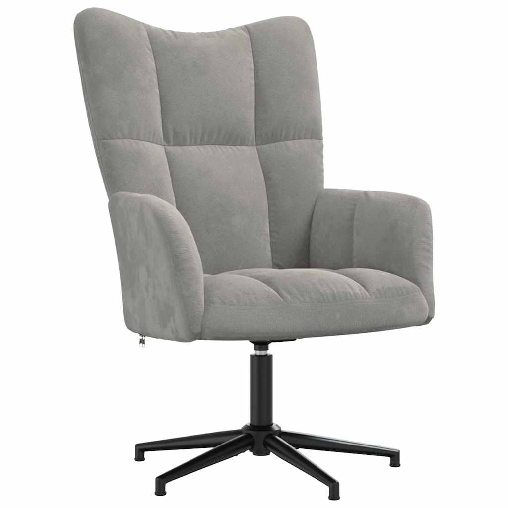vidaXL Relaxsessel Hellgrau Samt