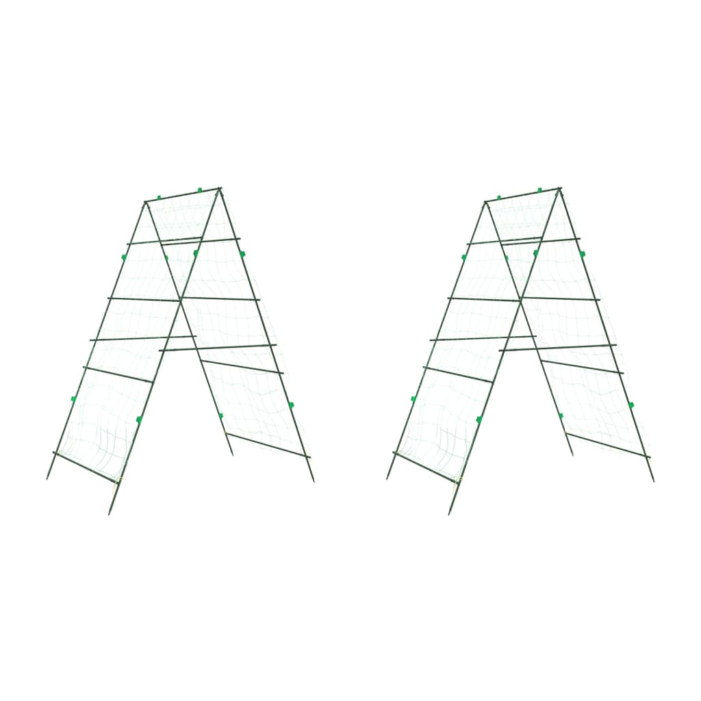 vidaXL Pflanzennetze 2 Stk. A-Rahmen Stahl