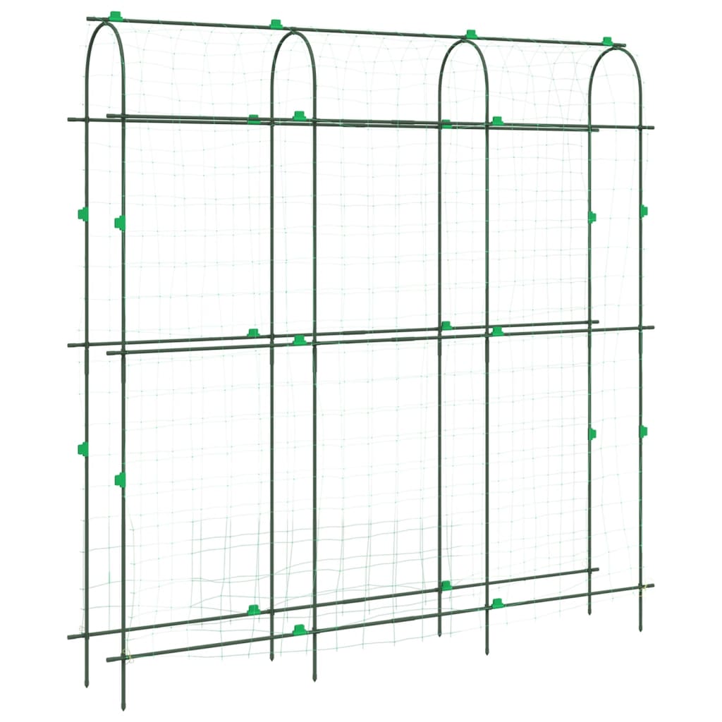 vidaXL Pflanzennetze 2 Stk. U-Rahmen Stahl
