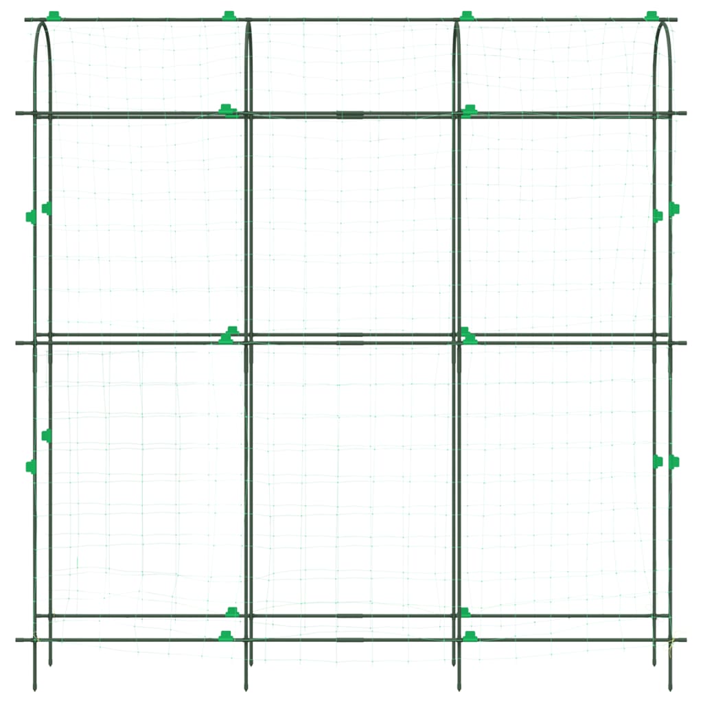 vidaXL Pflanzennetze 2 Stk. U-Rahmen Stahl
