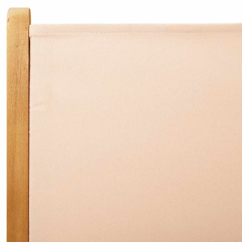 7-tlg. Garten-Essgruppe Stoff und Massivholz Beige