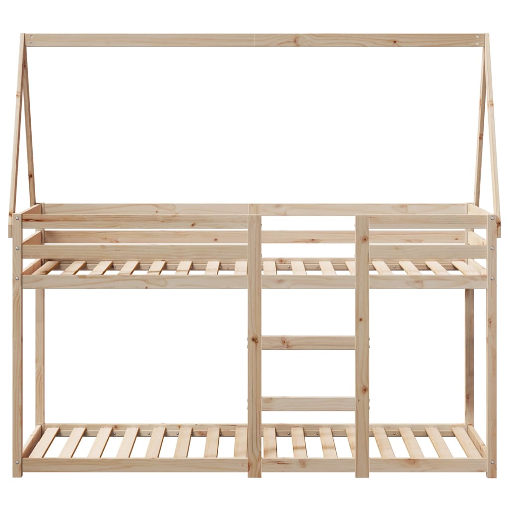 Etagenbett ohne Matratze 90x200 cm Massivholz Kiefer
