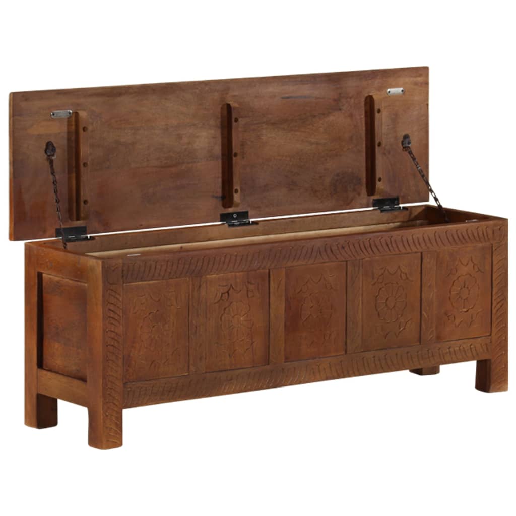 vidaXL Truhe 110x30x40 cm Massivholz Mango