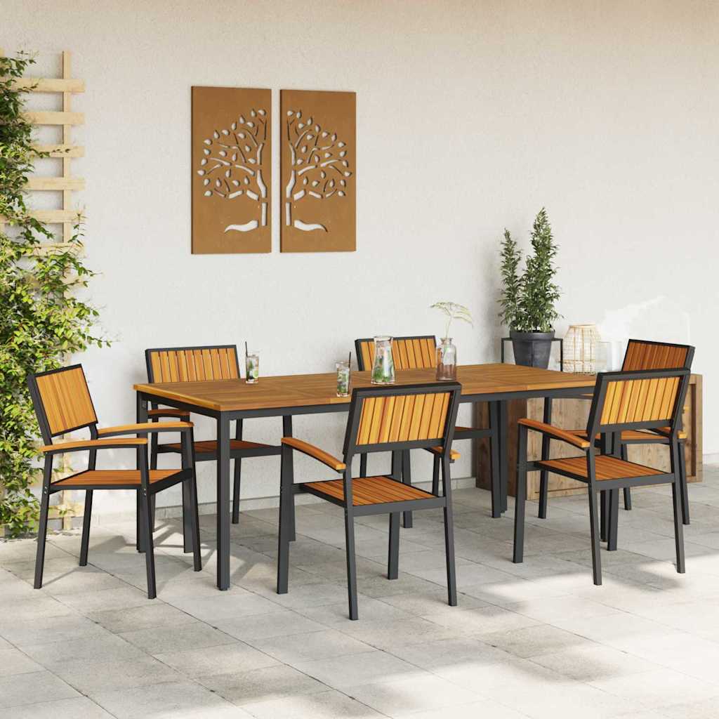 Stapelstuhl 6 pcs Braun 56 x 57 x 87 cm Massivholz Akazie