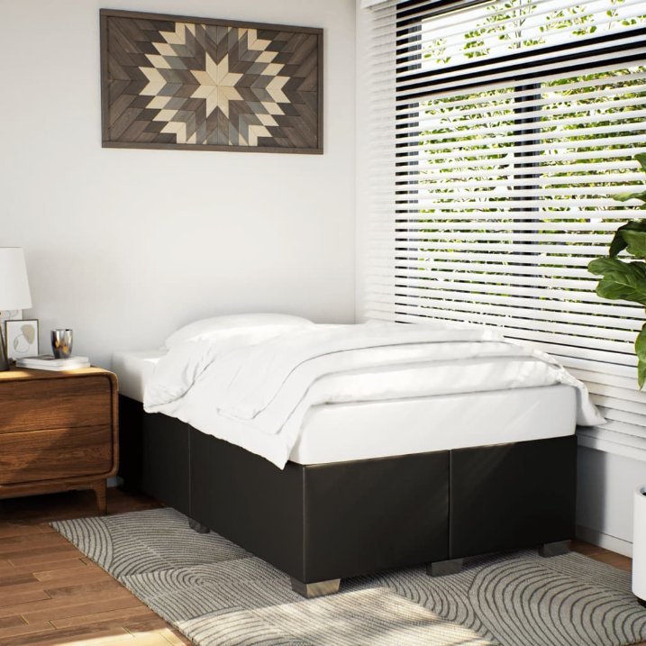 Bettgestell Schwarz 80x200 cm Kunstleder