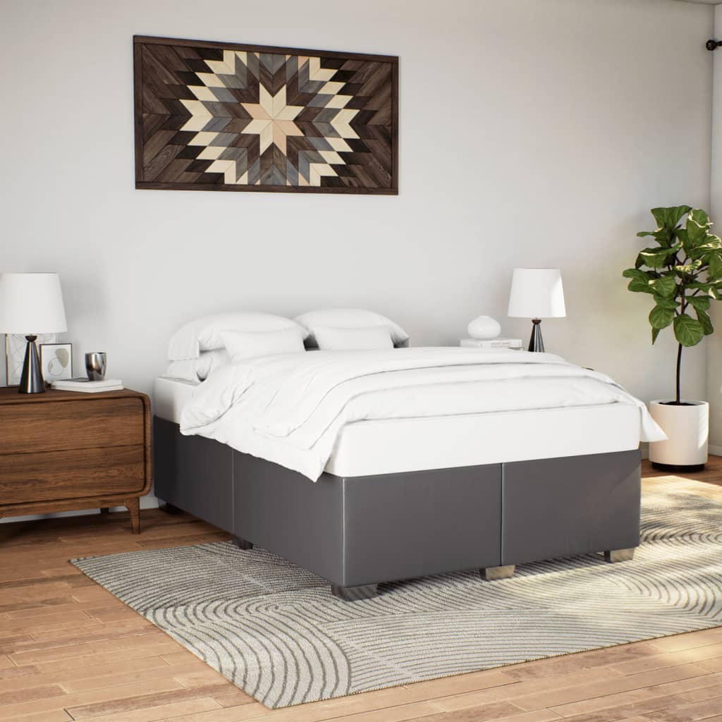 Bettgestell Schwarz 80x200 cm Kunstleder