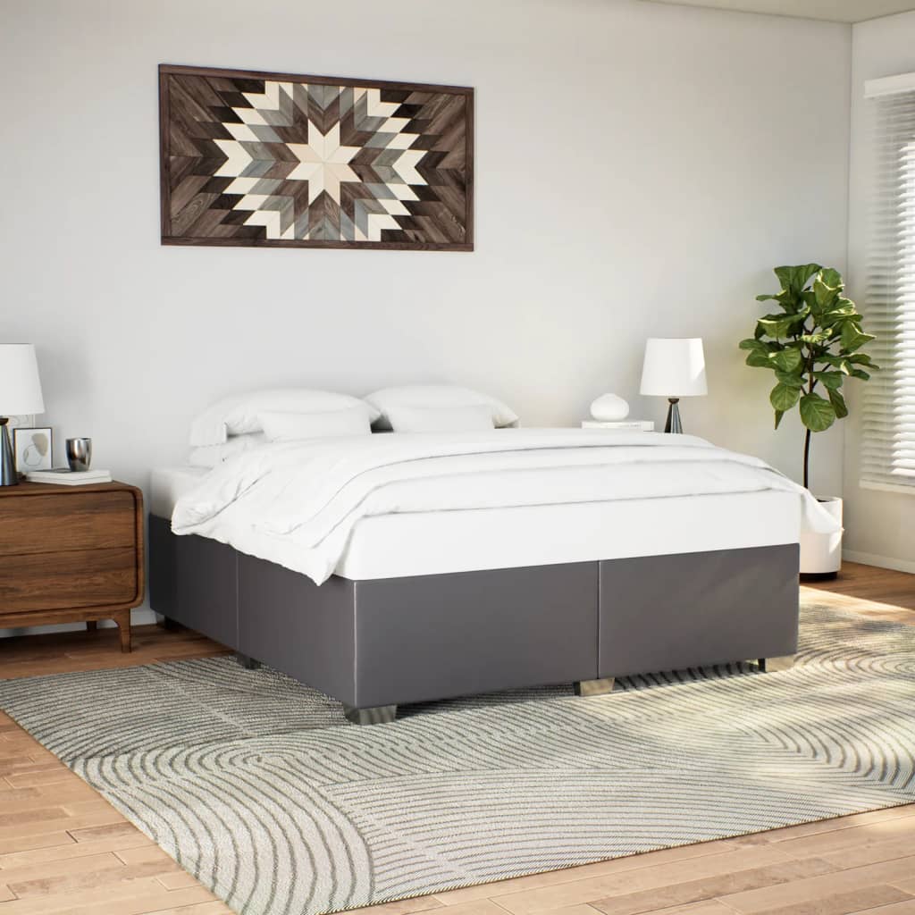 Bettgestell Schwarz 80x200 cm Kunstleder