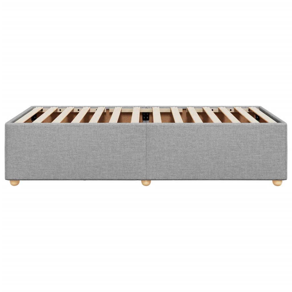 Bettgestell ohne Matratze Hellgrau 80x200 cm Stoff