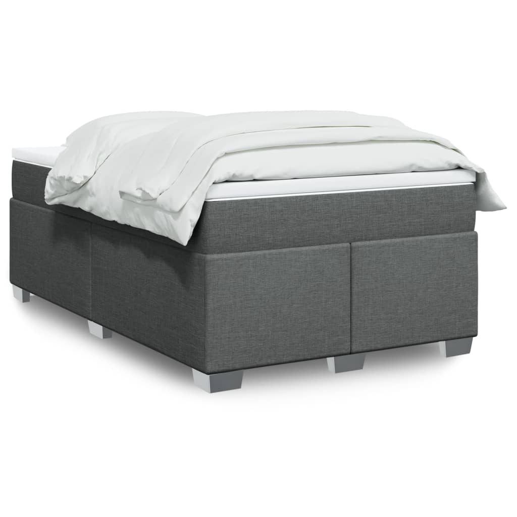 Boxspringbett mit Matratze Hellgrau 80x200 cm Stoff