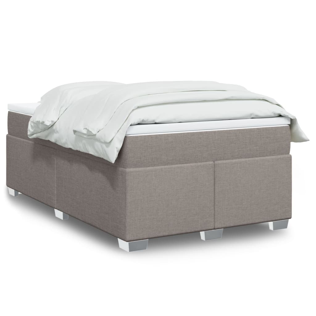 Boxspringbett mit Matratze Hellgrau 80x200 cm Stoff