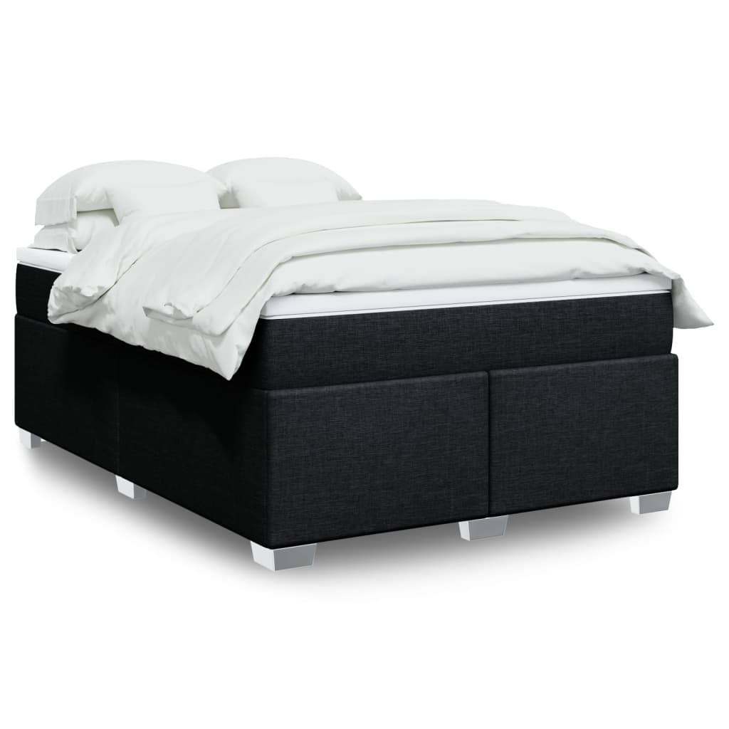 Boxspringbett mit Matratze Hellgrau 80x200 cm Stoff