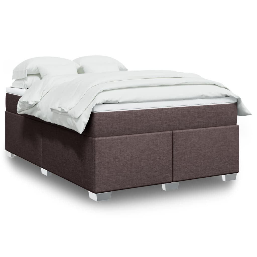 Boxspringbett mit Matratze Hellgrau 80x200 cm Stoff
