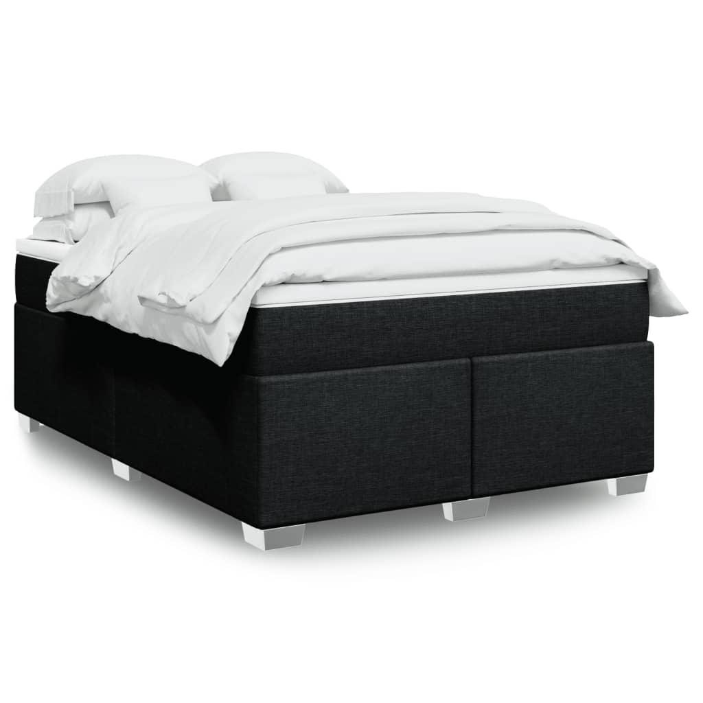 Boxspringbett mit Matratze Hellgrau 80x200 cm Stoff