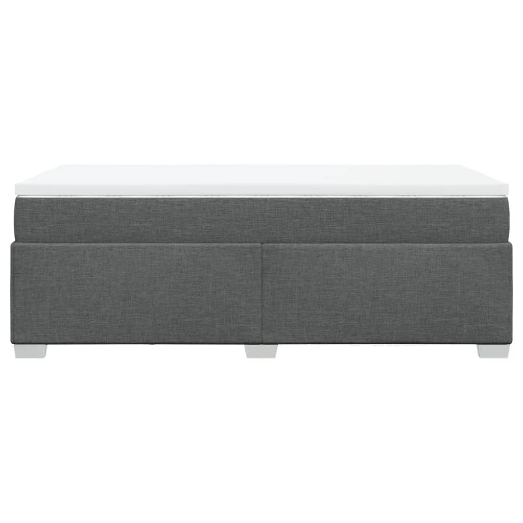 Boxspringbett mit Matratze Dunkelgrau 90x190 cm Stoff