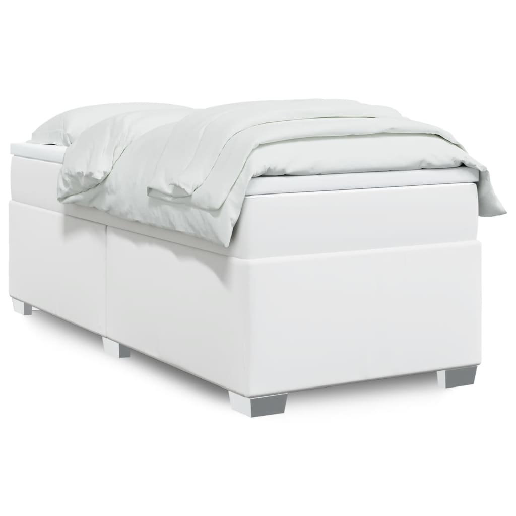 Boxspringbett mit Matratze Schwarz 80x200 cm Kunstleder