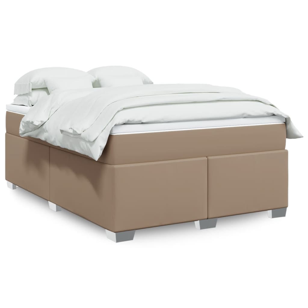 Boxspringbett mit Matratze Schwarz 80x200 cm Kunstleder