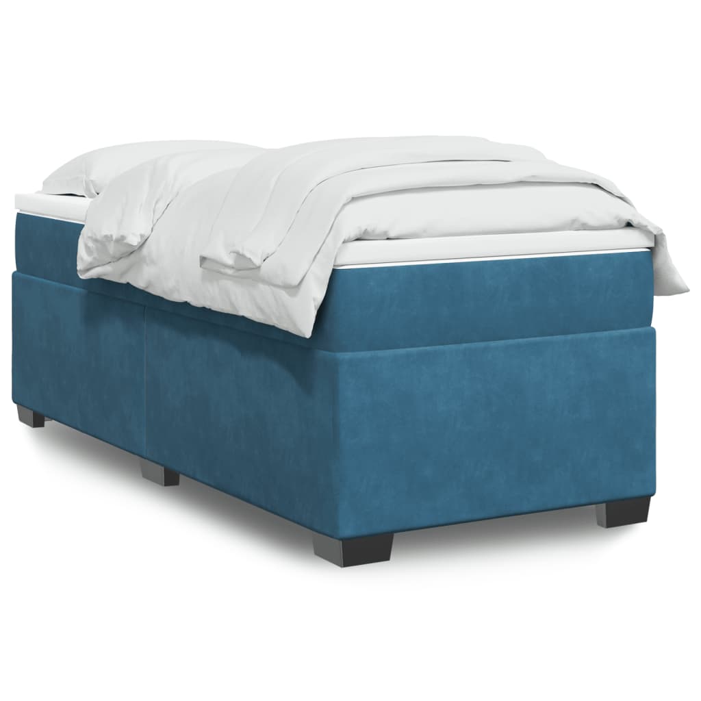 Boxspringbett mit Matratze Hellgrau 80x200 cm Samt