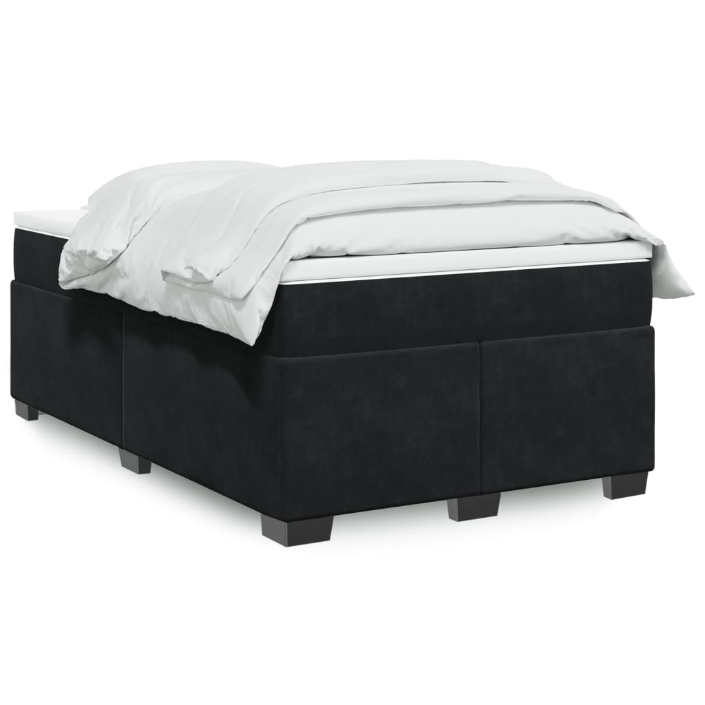 Boxspringbett mit Matratze Hellgrau 80x200 cm Samt