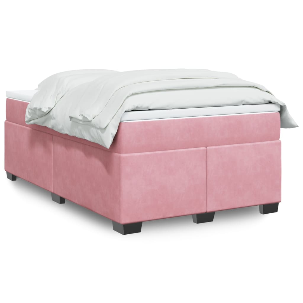 Boxspringbett mit Matratze Hellgrau 80x200 cm Samt