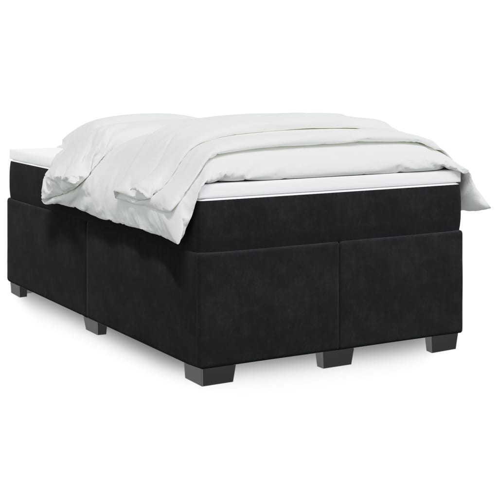 Boxspringbett mit Matratze Hellgrau 80x200 cm Samt