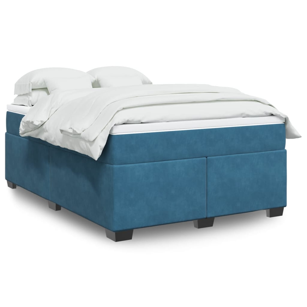 Boxspringbett mit Matratze Hellgrau 80x200 cm Samt