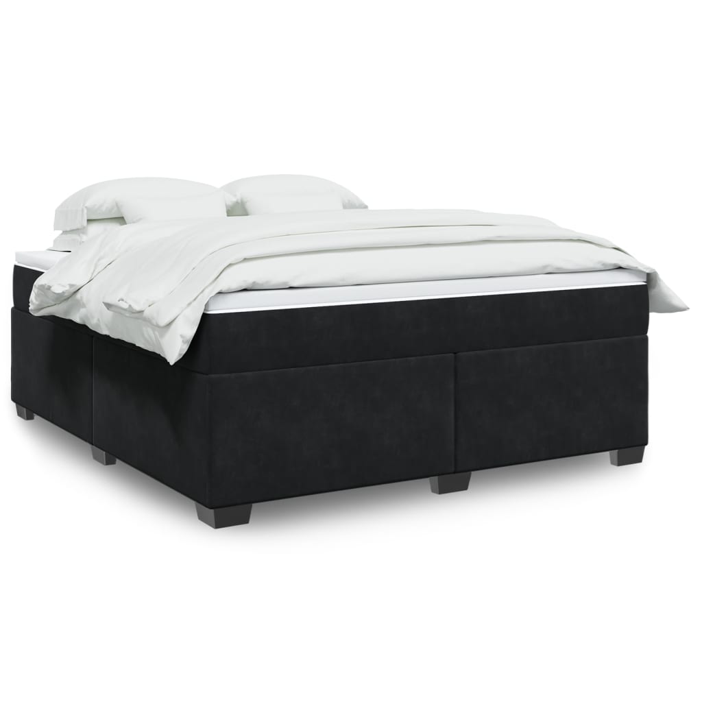 Boxspringbett mit Matratze Hellgrau 80x200 cm Samt