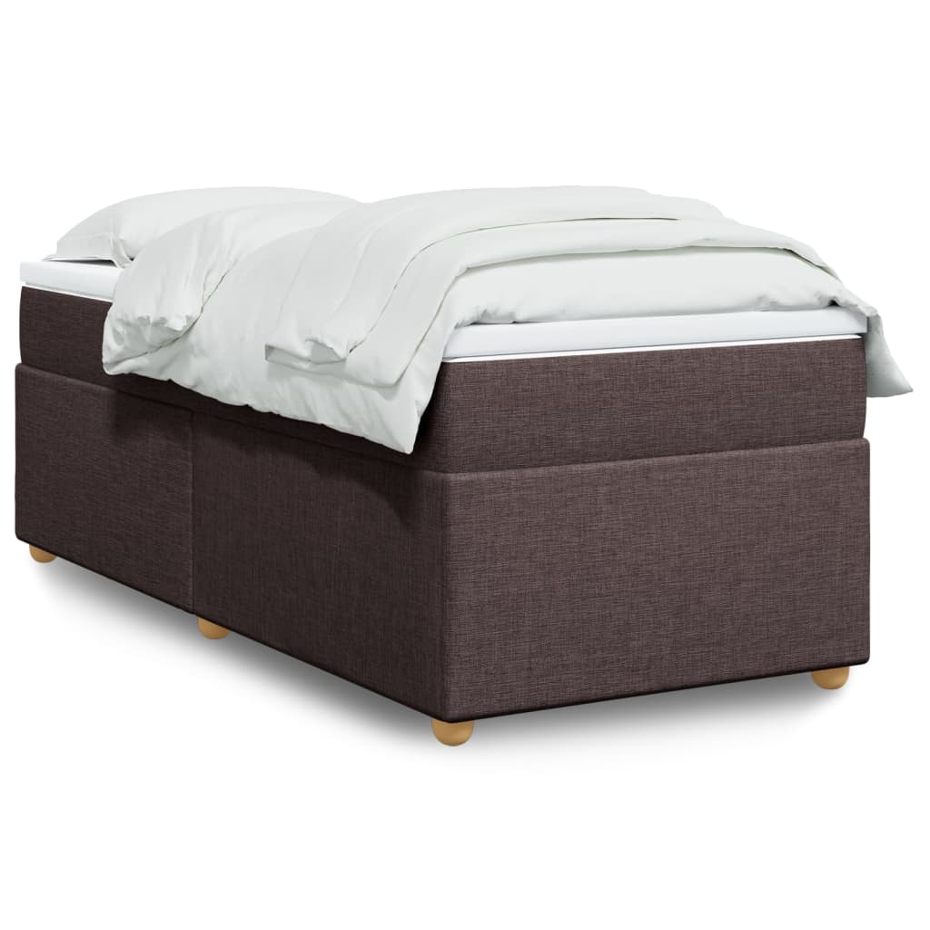 Boxspringbett mit Matratze Hellgrau 80x200 cm Stoff