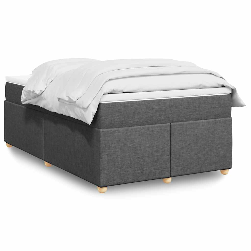 Boxspringbett mit Matratze Hellgrau 80x200 cm Stoff