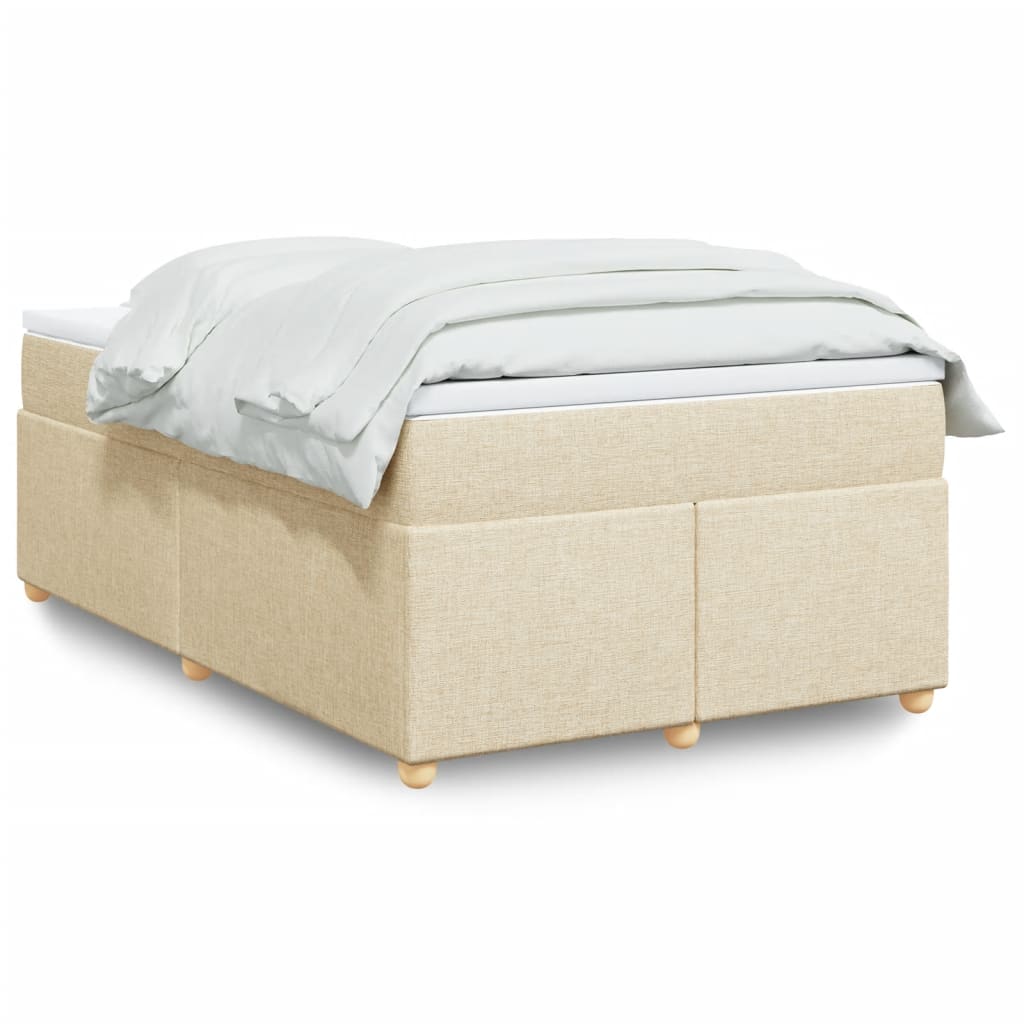 Boxspringbett mit Matratze Hellgrau 80x200 cm Stoff