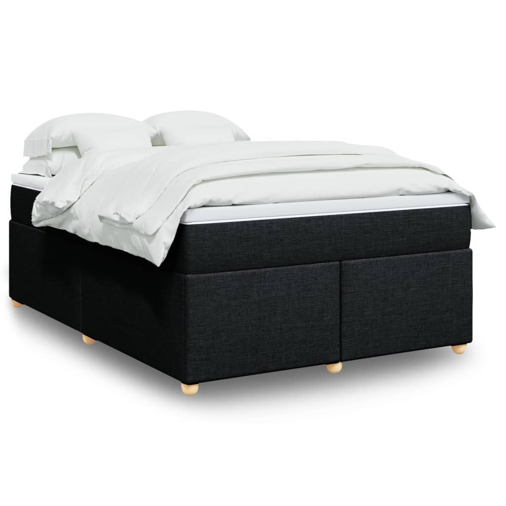 Boxspringbett mit Matratze Hellgrau 80x200 cm Stoff