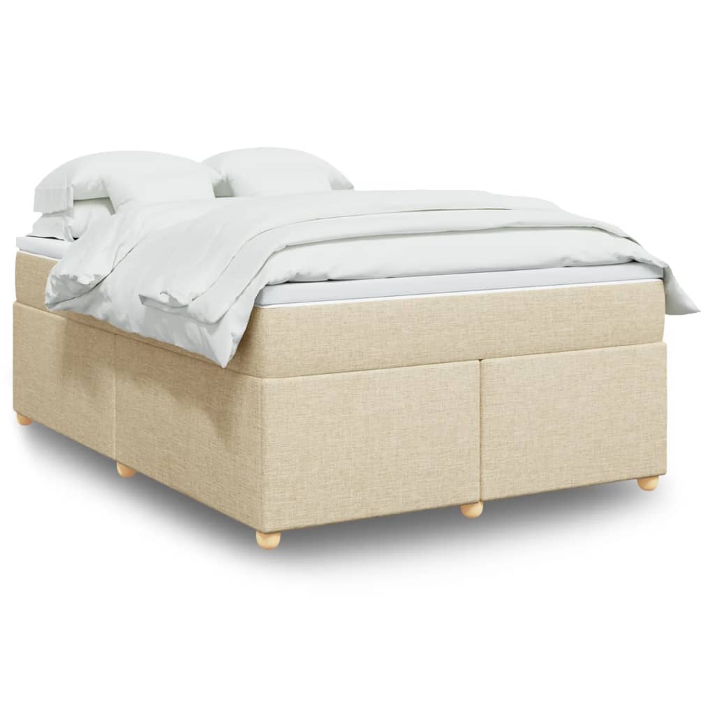 Boxspringbett mit Matratze Hellgrau 80x200 cm Stoff