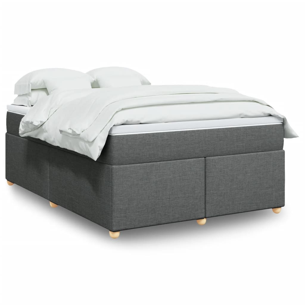 Boxspringbett mit Matratze Hellgrau 80x200 cm Stoff