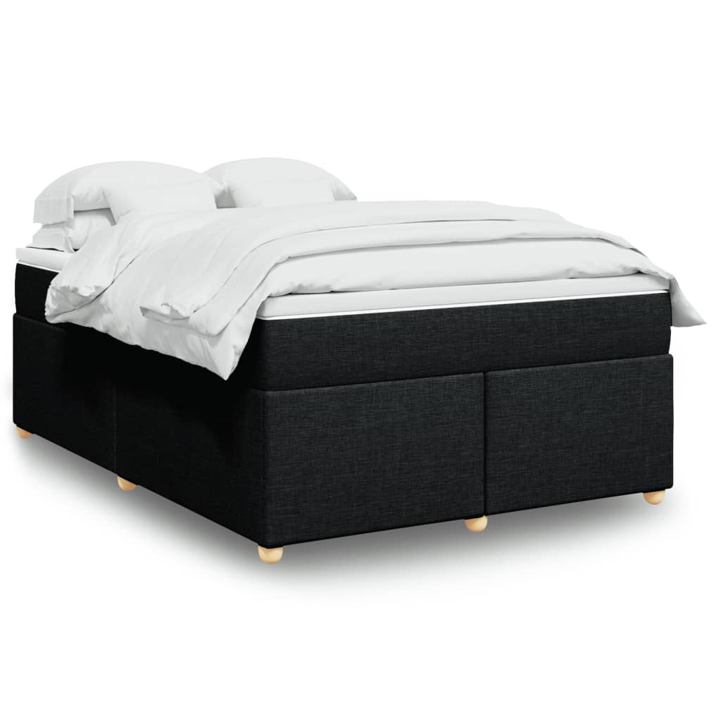 Boxspringbett mit Matratze Hellgrau 80x200 cm Stoff